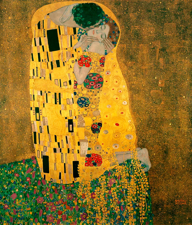 viena lgbt - O Beijo, obra de Gustav Klimt