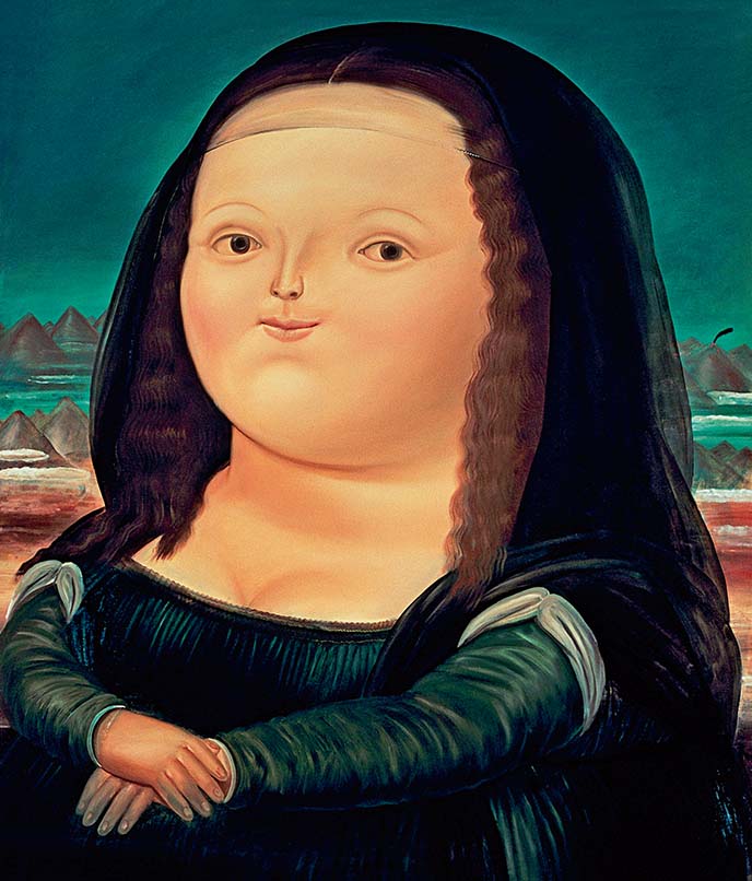 Monalisa de Botero, a apreciar em uma visita a Bogotá na Colômbia