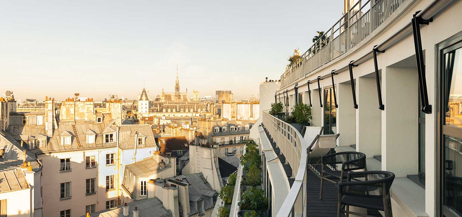 novos hotéis em Paris - telhados dame des arts