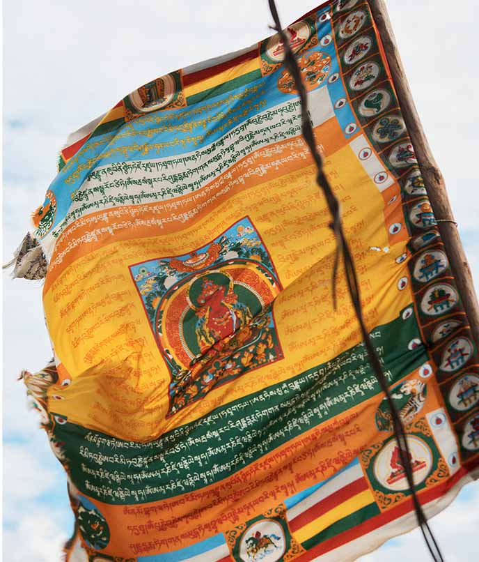 Turismo no Butão: bandeira