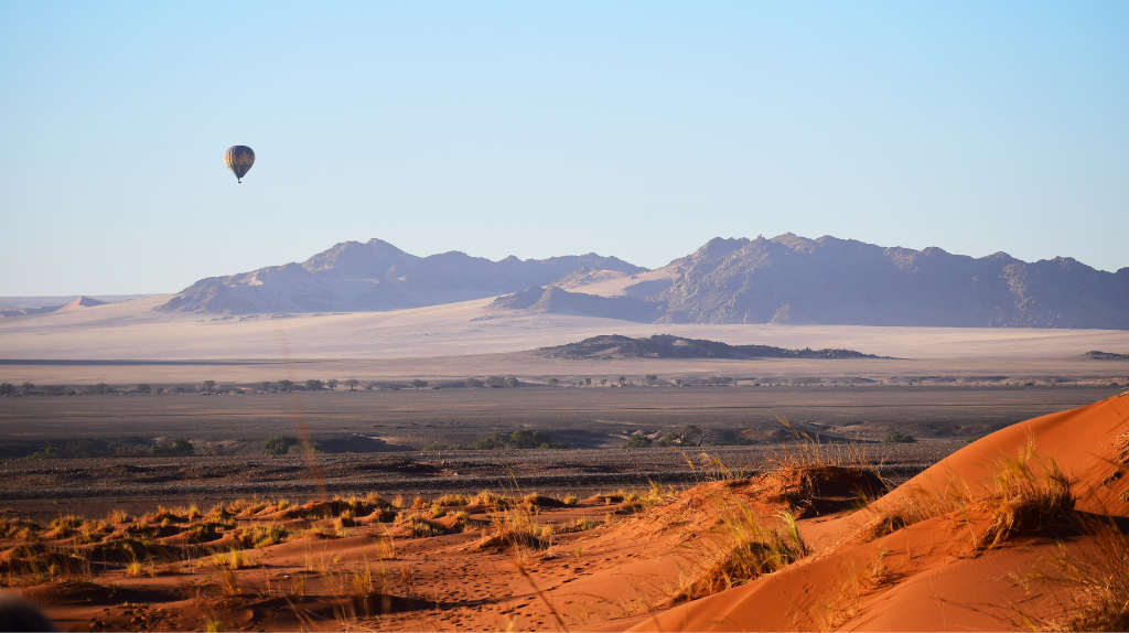 Passeio de Balão em Deadvlei no Deserto da Namíbia