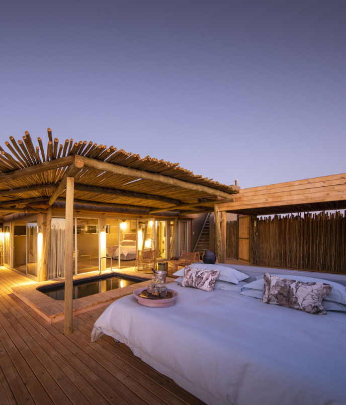 Little Kulala Lodge é um hotel maravilhoso no deserto da Namíbia
