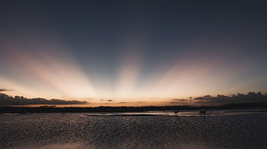 Litoral potiguar: entardecer na Lagoa do Reduto