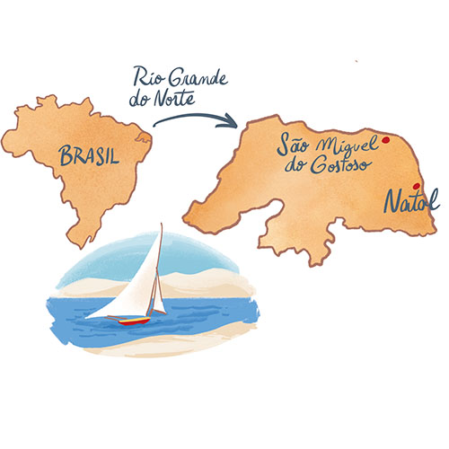 Mapa São Miguel do Gostoso Rio Grande do Norte