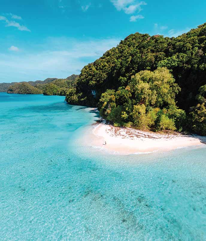 Praias isoladas e intocadas em Palau