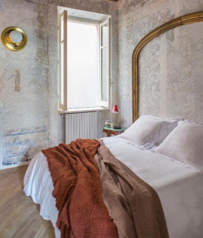 Elegância crua no quarto do g-Rough