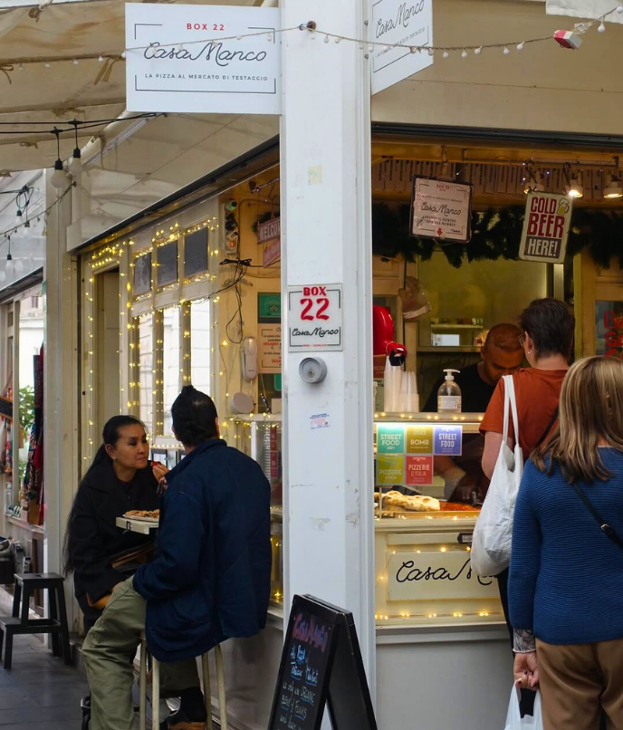 A pizzaria CasaManco, no coração do Mercato di Testaccio