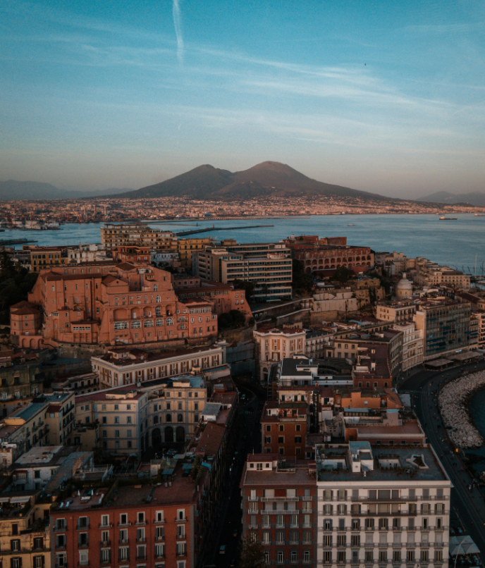 Lungomare e Vesúvio, Nápoles