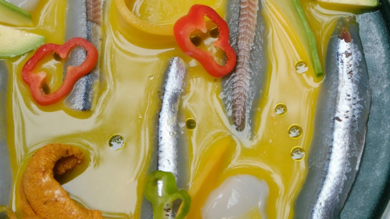 Detalhe do Tiradito Punta Hermosa, prato do restaurante El Mercado