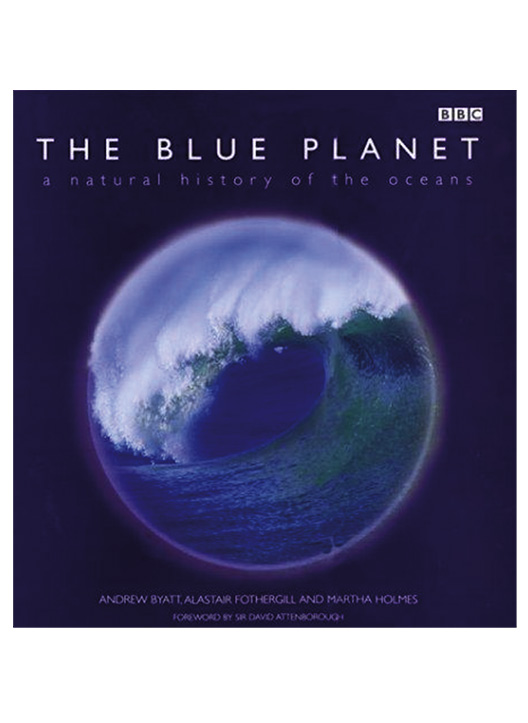 
Capa de The Blue Planet, série narrada por David Attenborough, marco dos documentários sobre oceanos, vida marinha e biodiversidade