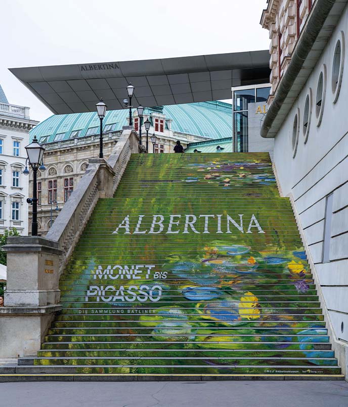 A escadaria do Albertina, em Viena
