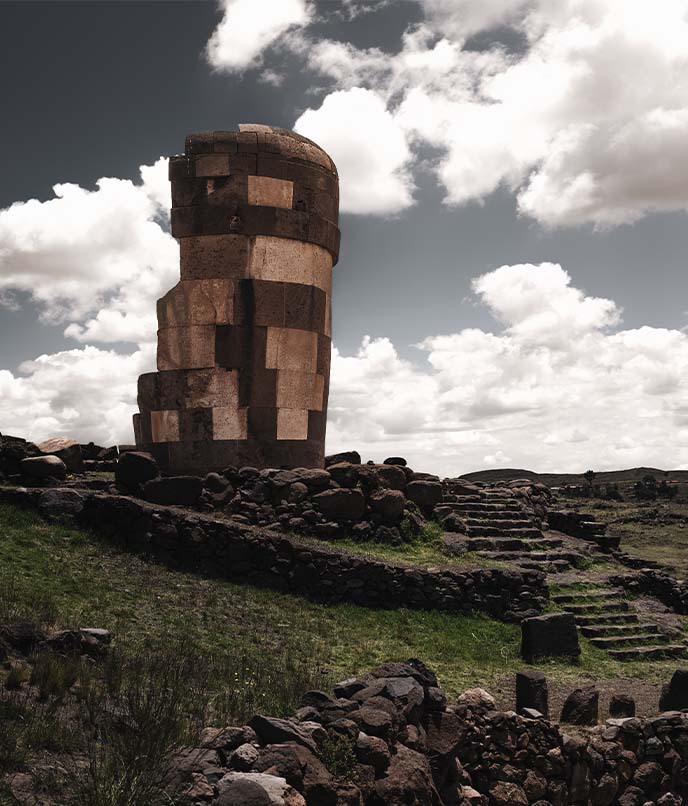Chullpas de Sillustani, estruturas funerárias da cultura Kolla, em Puno